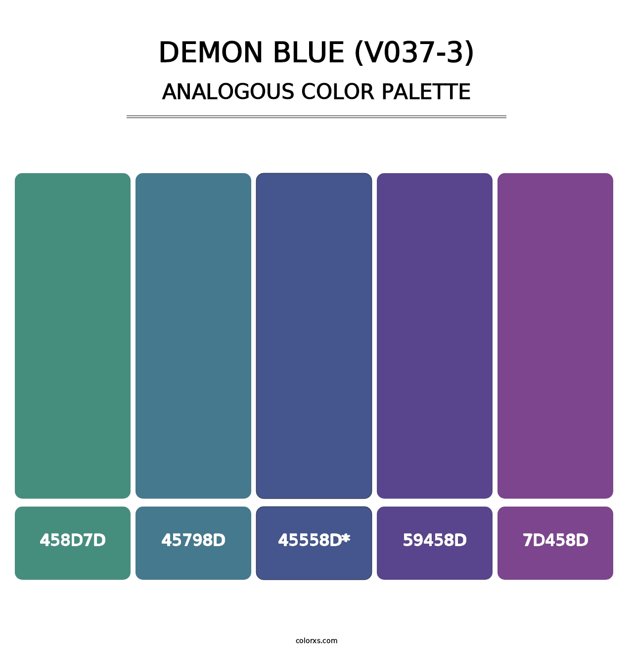 Demon Blue (V037-3) - Analogous Color Palette