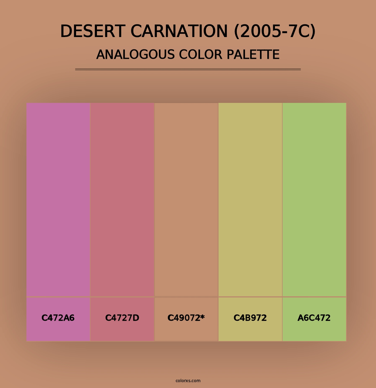 Desert Carnation (2005-7C) - Analogous Color Palette