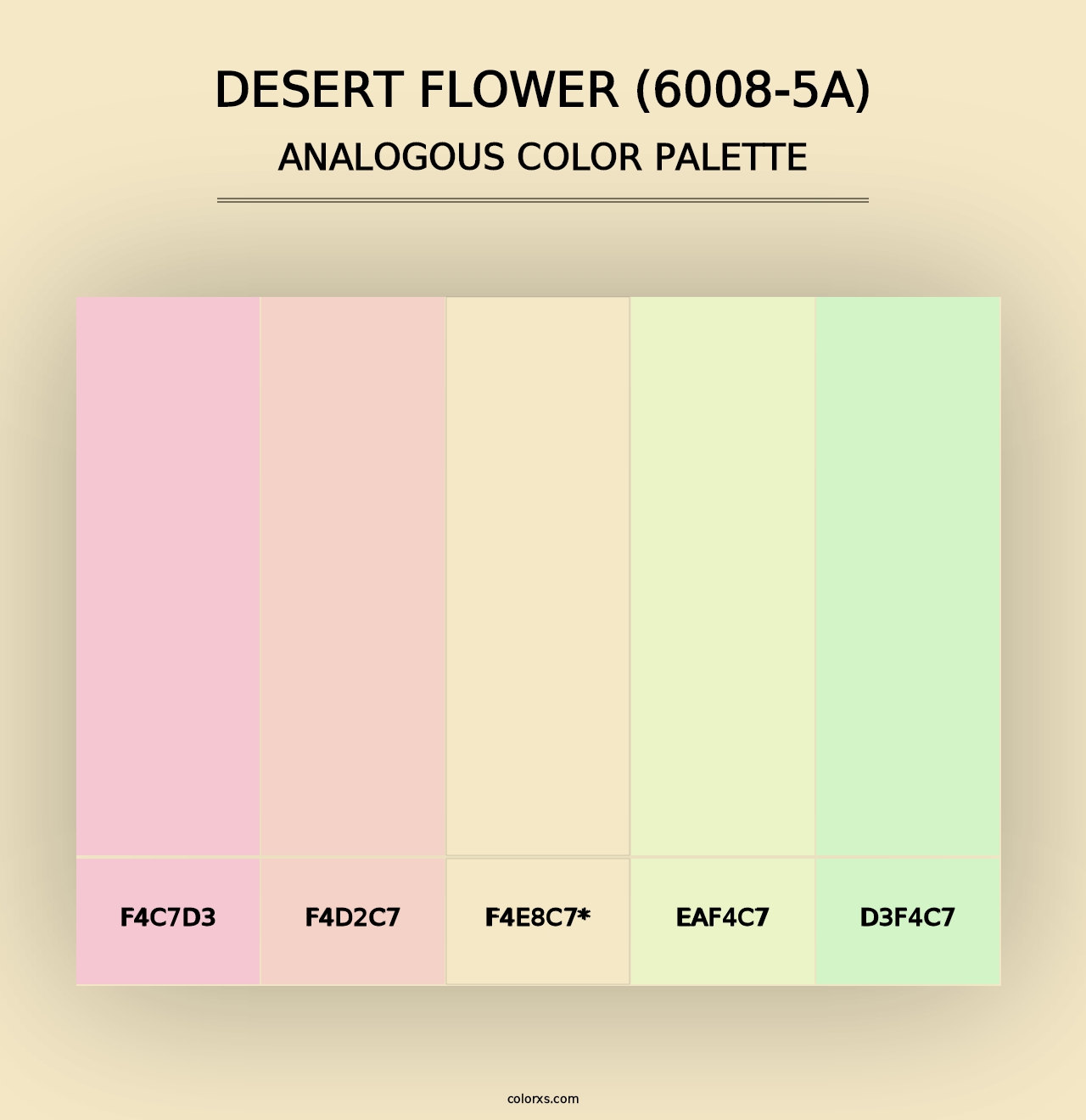 Desert Flower (6008-5A) - Analogous Color Palette