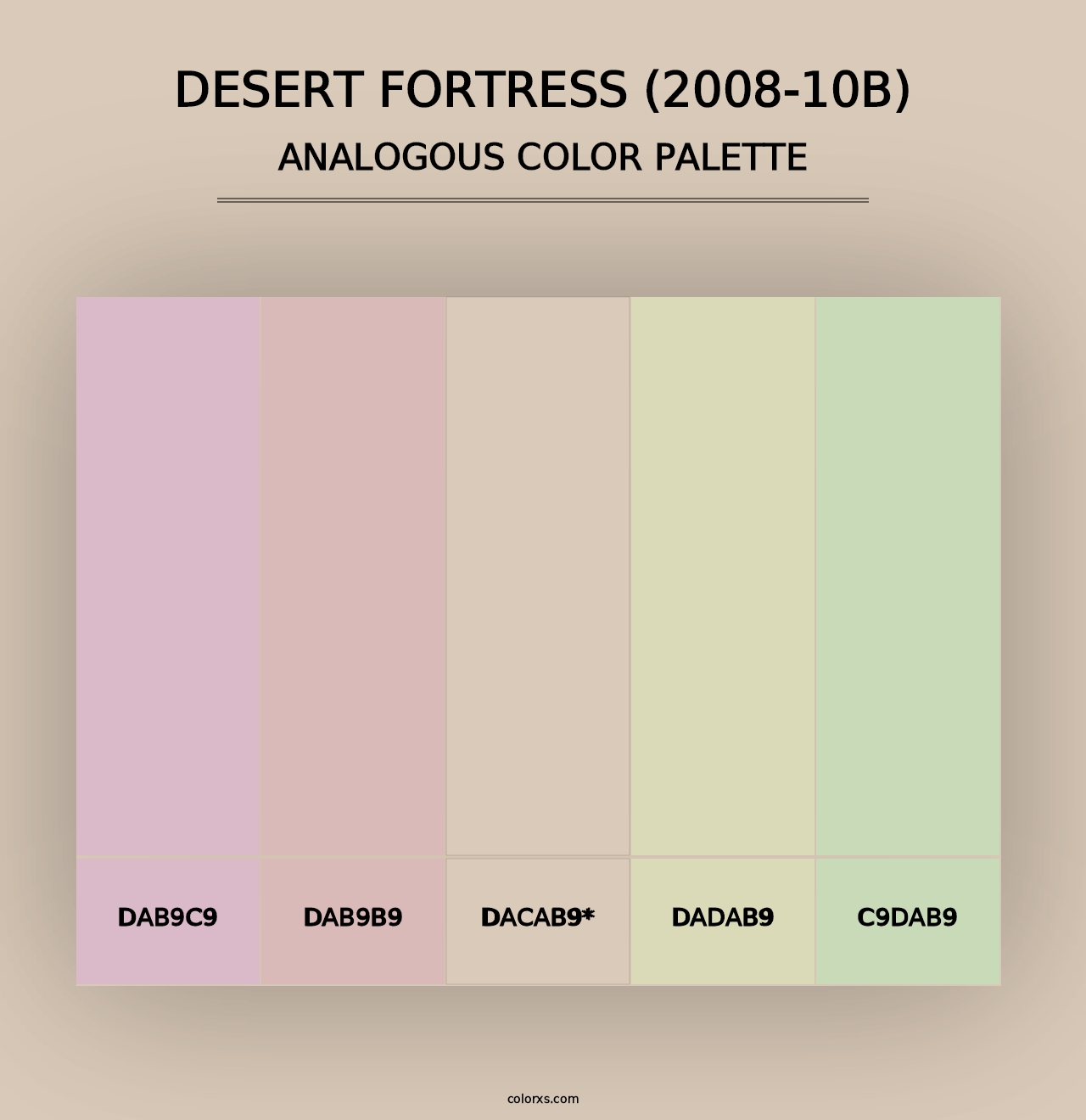 Desert Fortress (2008-10B) - Analogous Color Palette