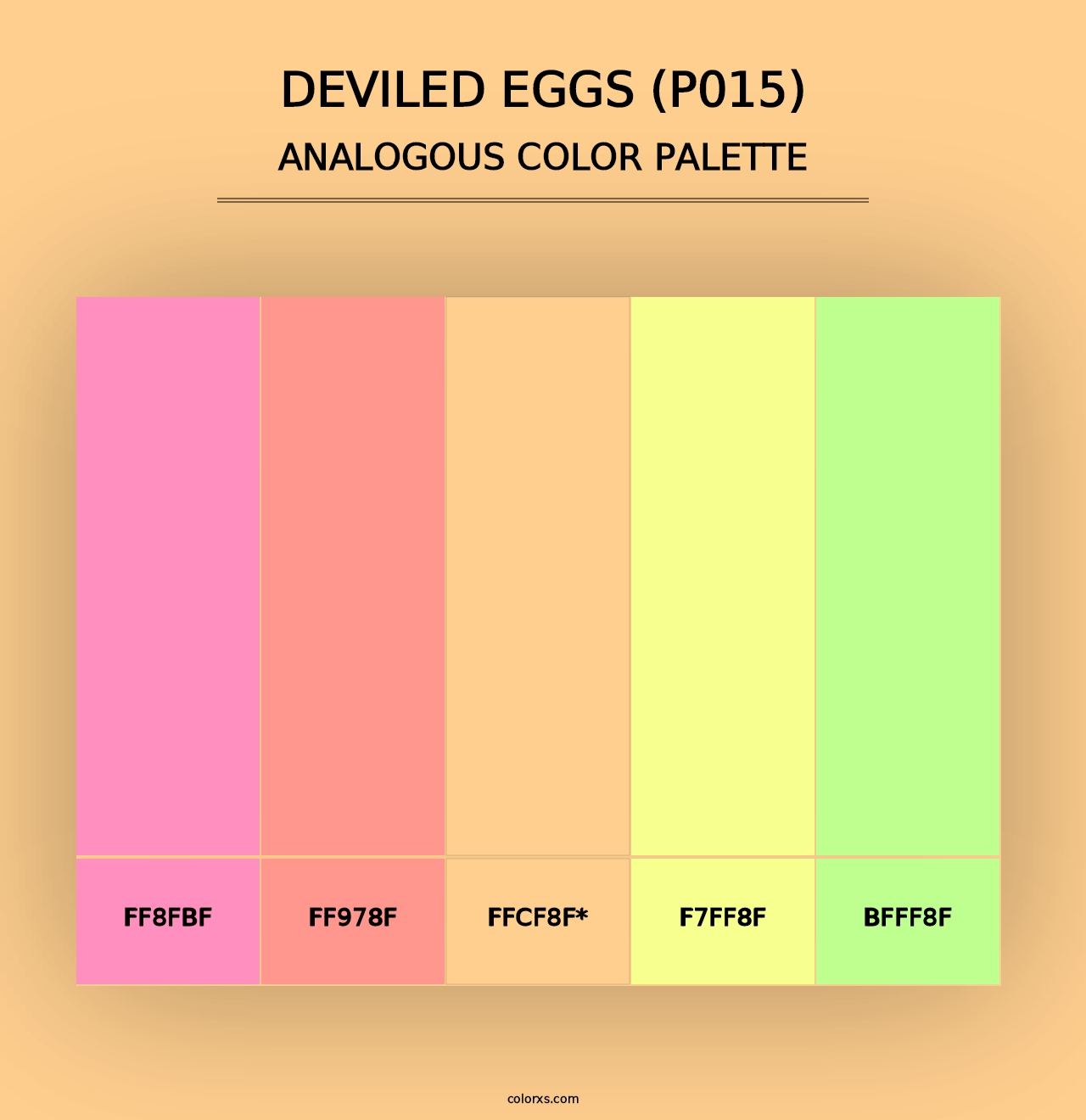 Deviled Eggs (P015) - Analogous Color Palette