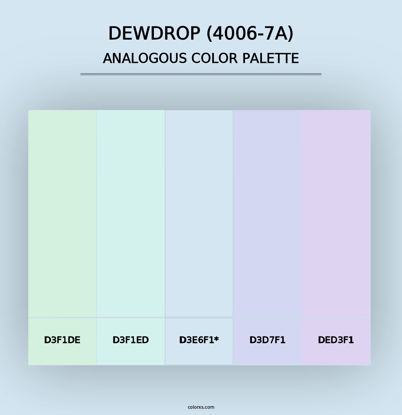 Dewdrop (4006-7A) - Analogous Color Palette