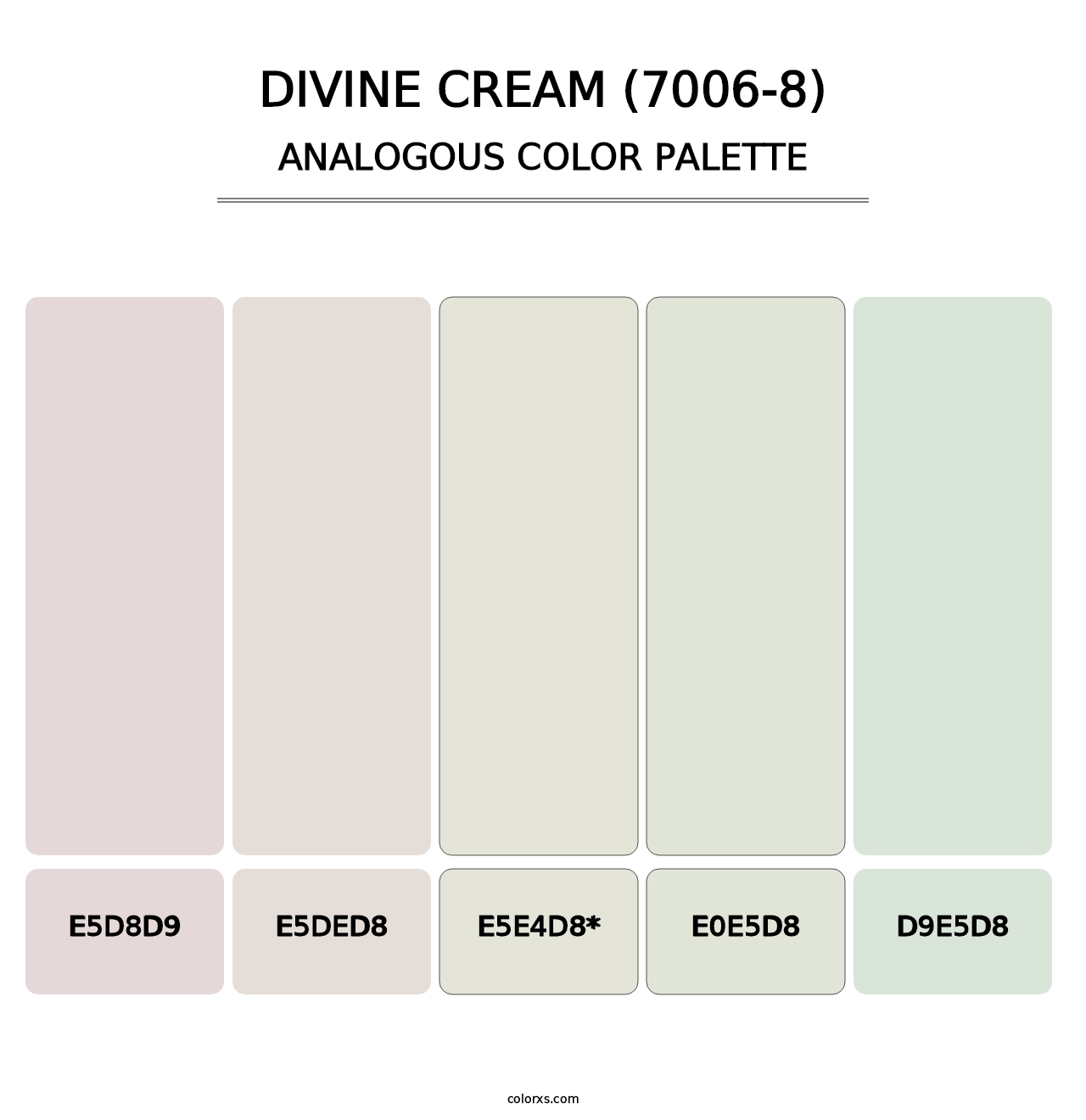 Divine Cream (7006-8) - Analogous Color Palette