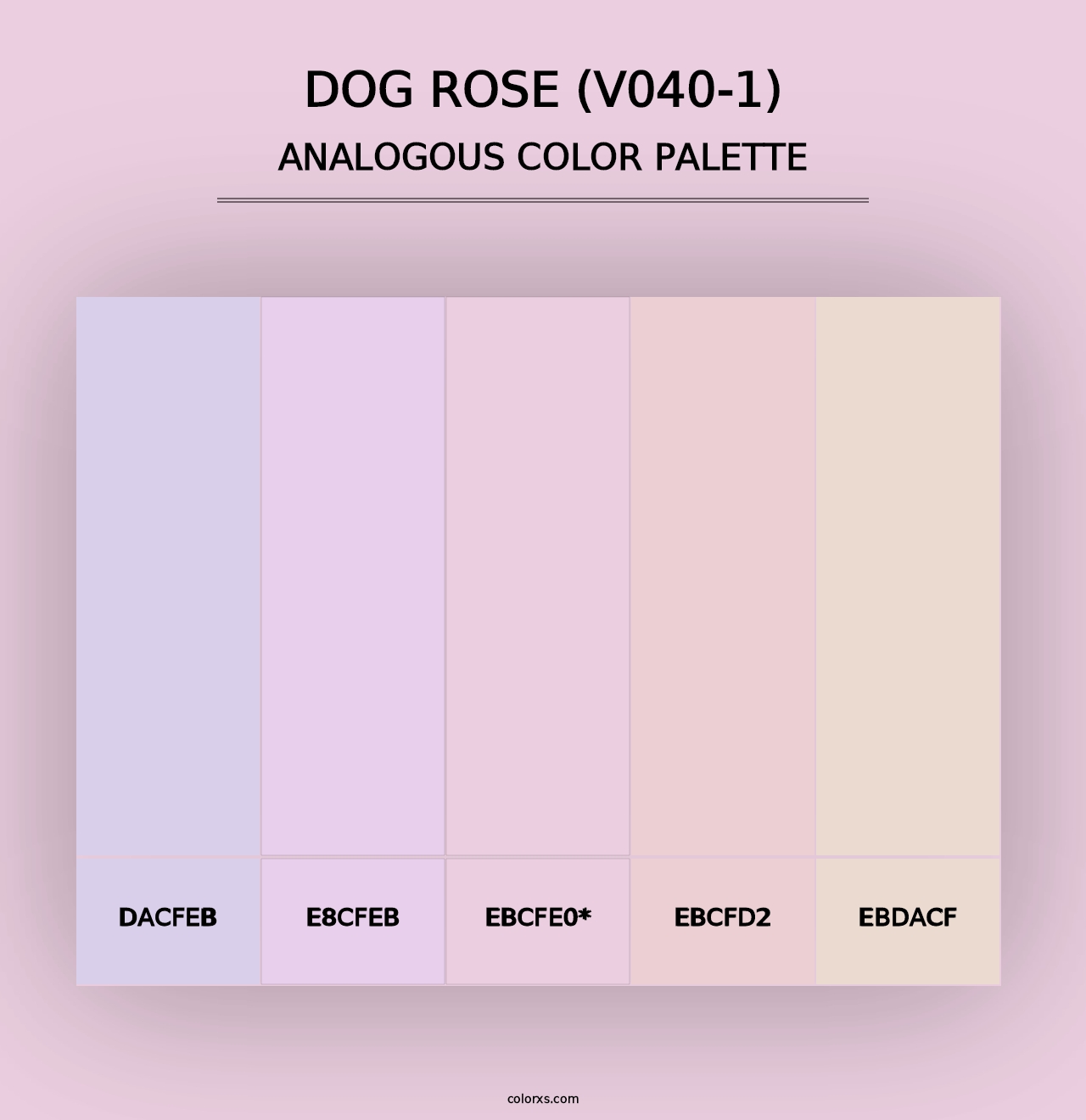 Dog Rose (V040-1) - Analogous Color Palette