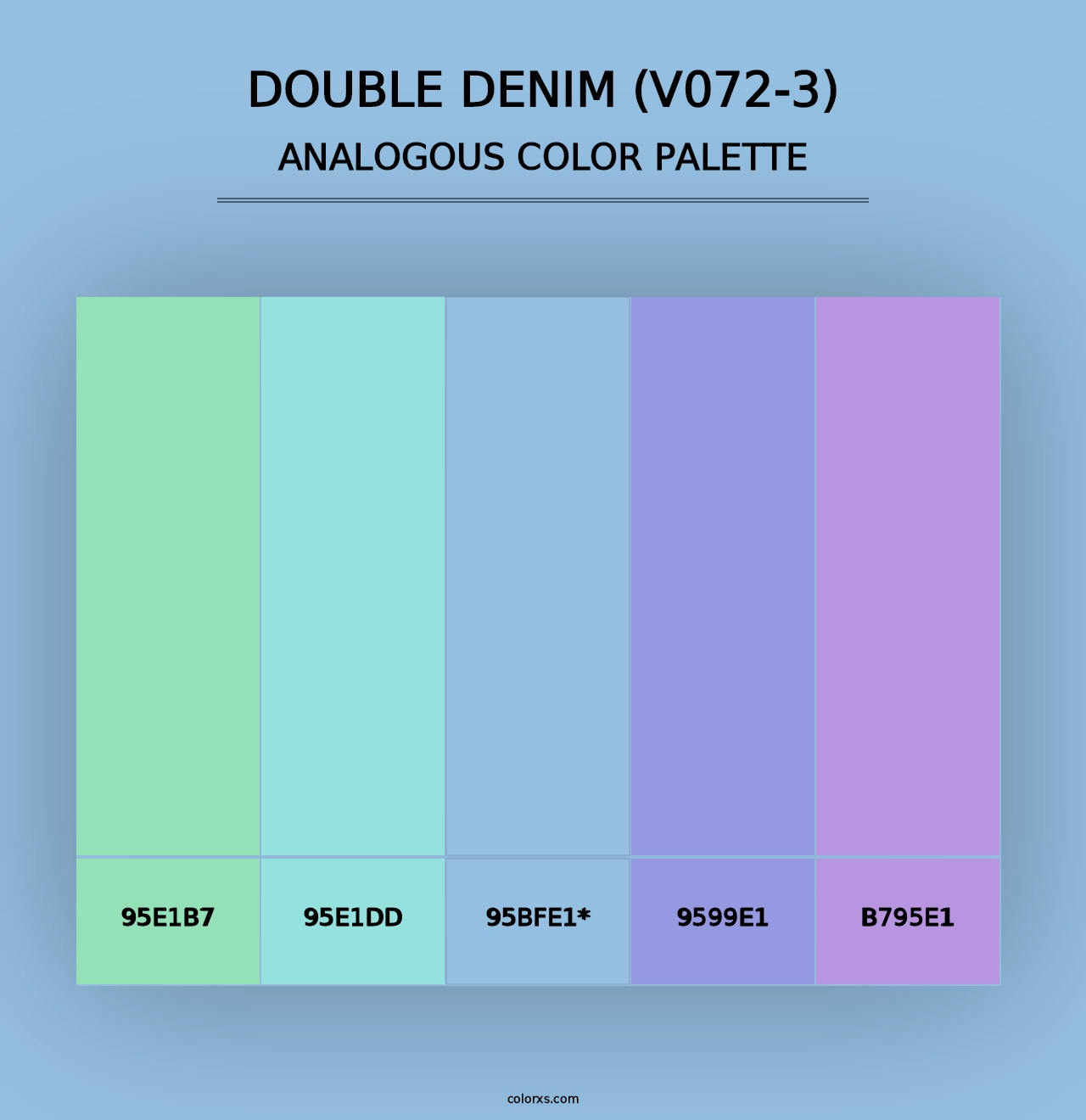 Double Denim (V072-3) - Analogous Color Palette