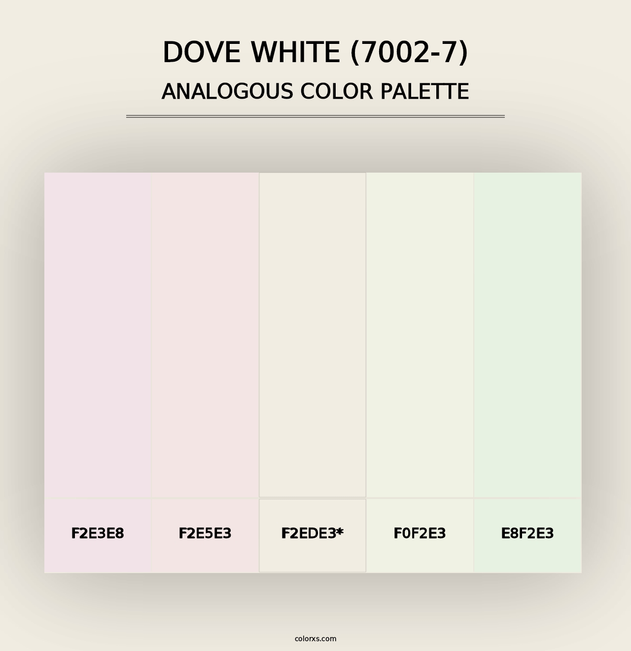 Dove White (7002-7) - Analogous Color Palette