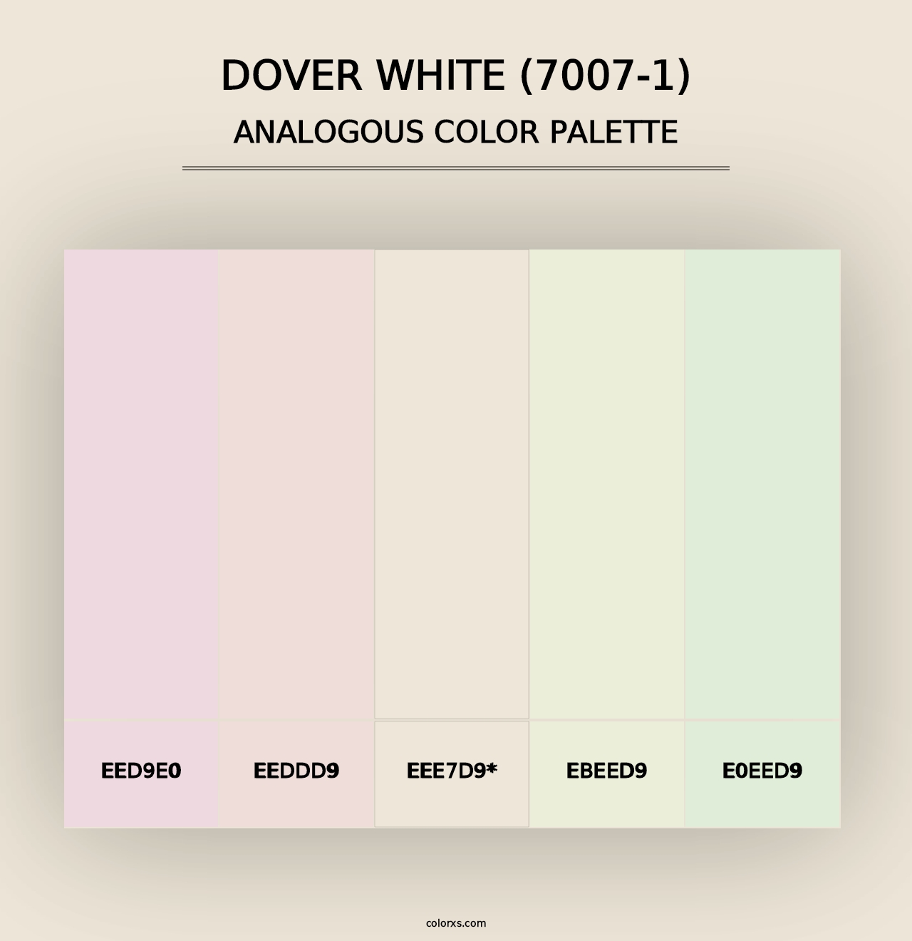 Dover White (7007-1) - Analogous Color Palette