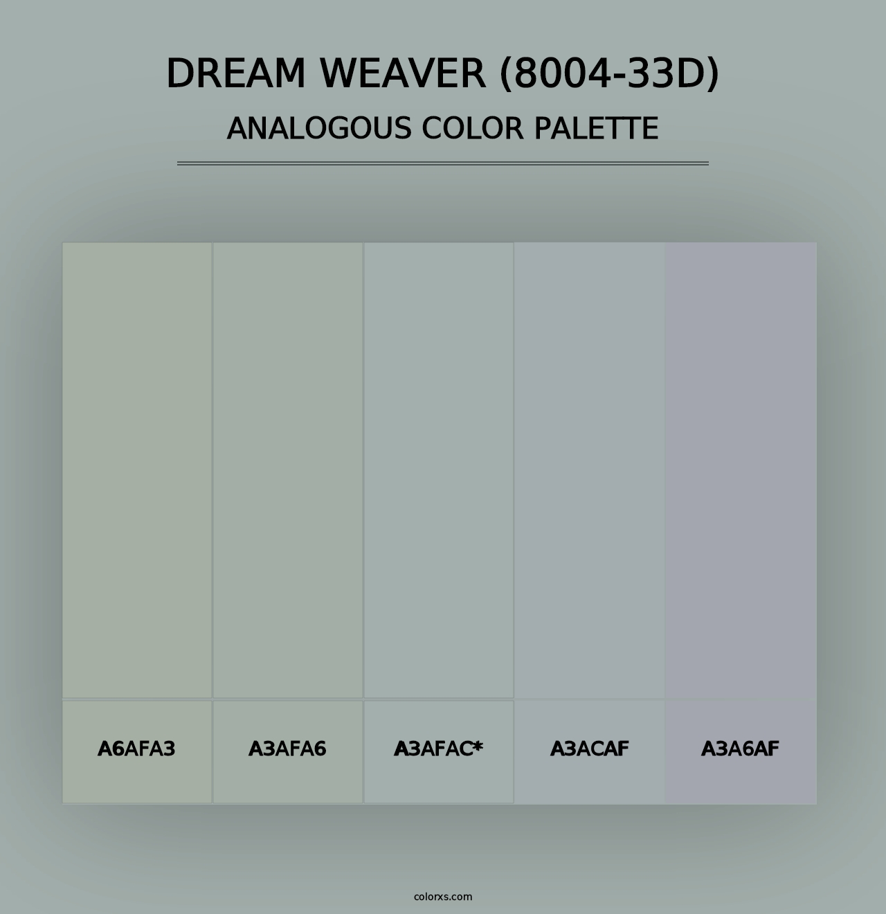 Dream Weaver (8004-33D) - Analogous Color Palette