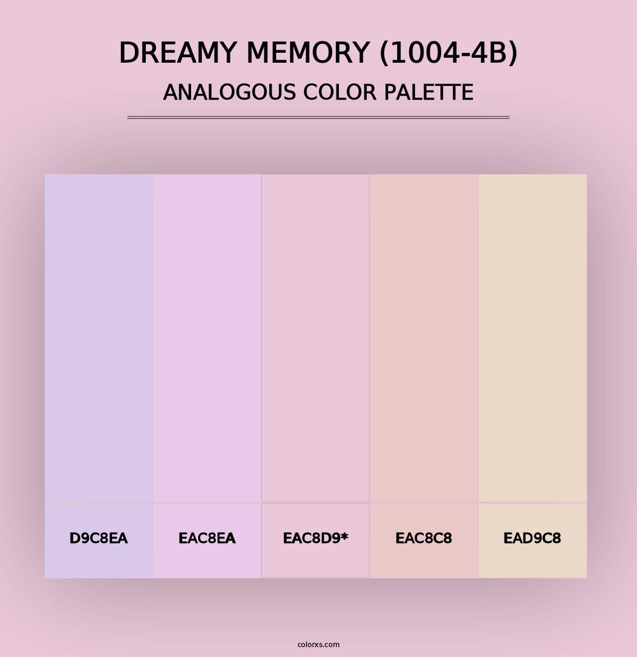 Dreamy Memory (1004-4B) - Analogous Color Palette