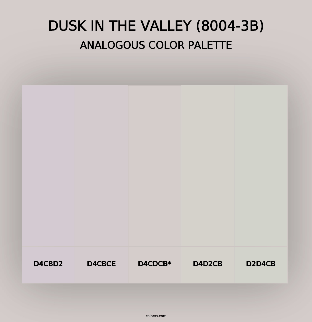 Dusk in the Valley (8004-3B) - Analogous Color Palette