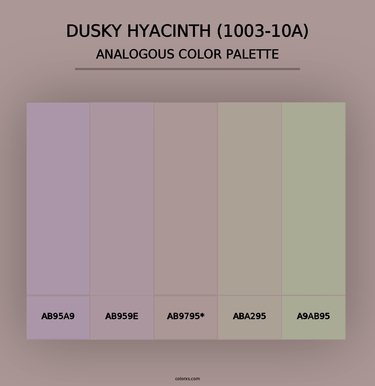 Dusky Hyacinth (1003-10A) - Analogous Color Palette