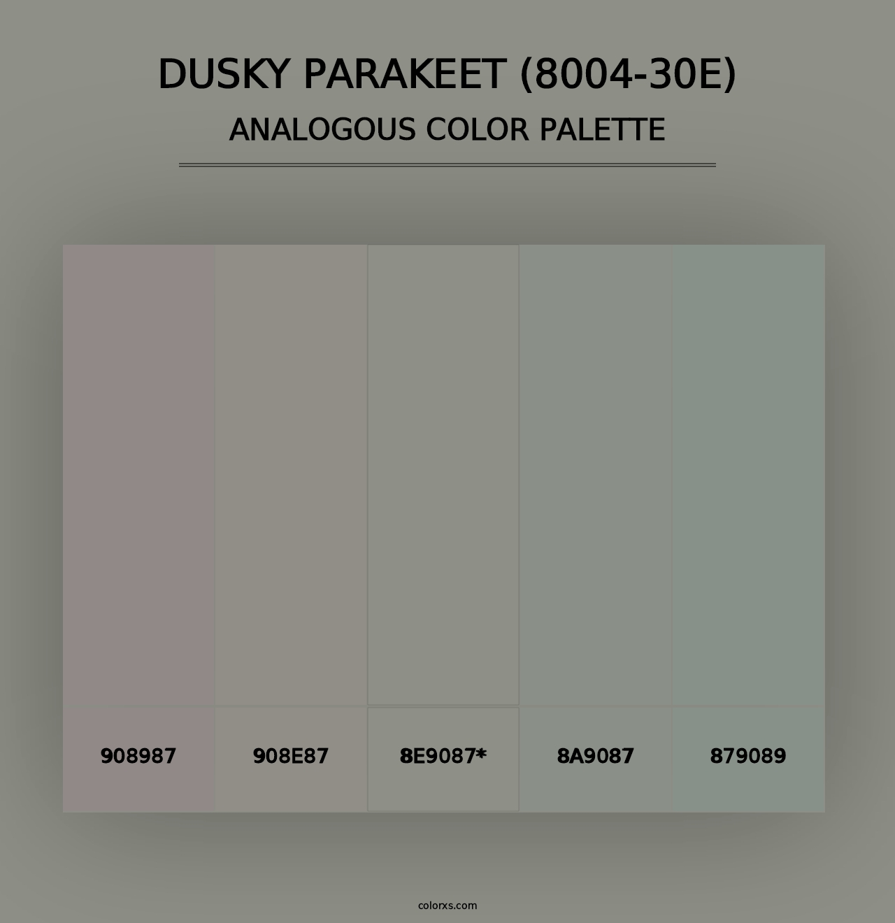 Dusky Parakeet (8004-30E) - Analogous Color Palette