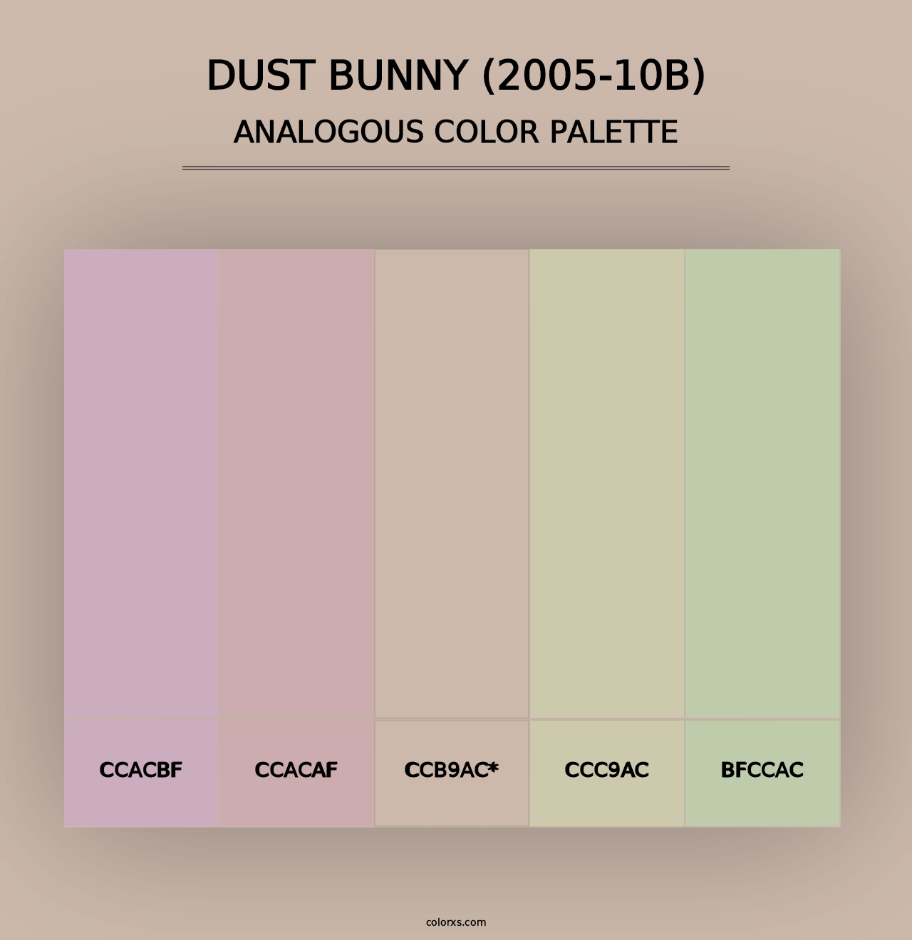 Dust Bunny (2005-10B) - Analogous Color Palette