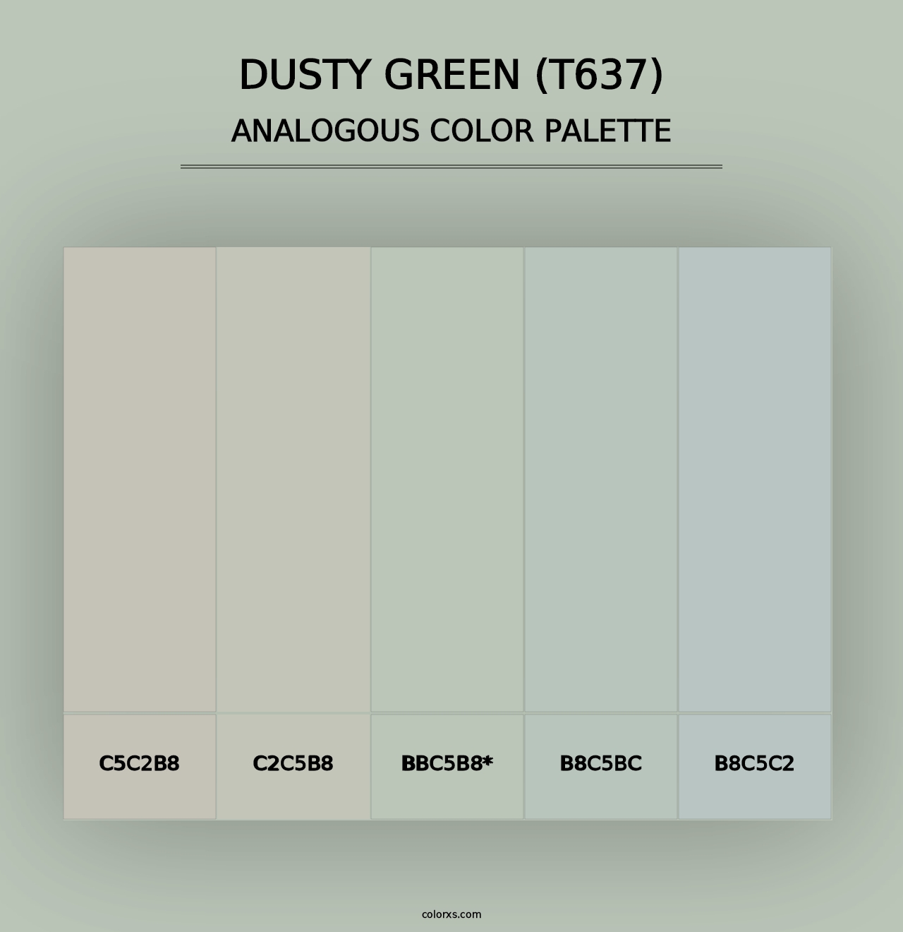 Dusty Green (T637) - Analogous Color Palette