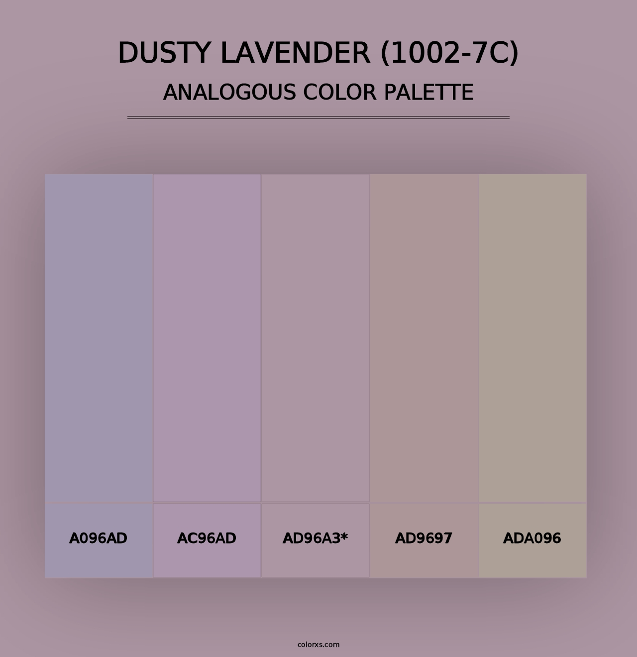 Dusty Lavender (1002-7C) - Analogous Color Palette