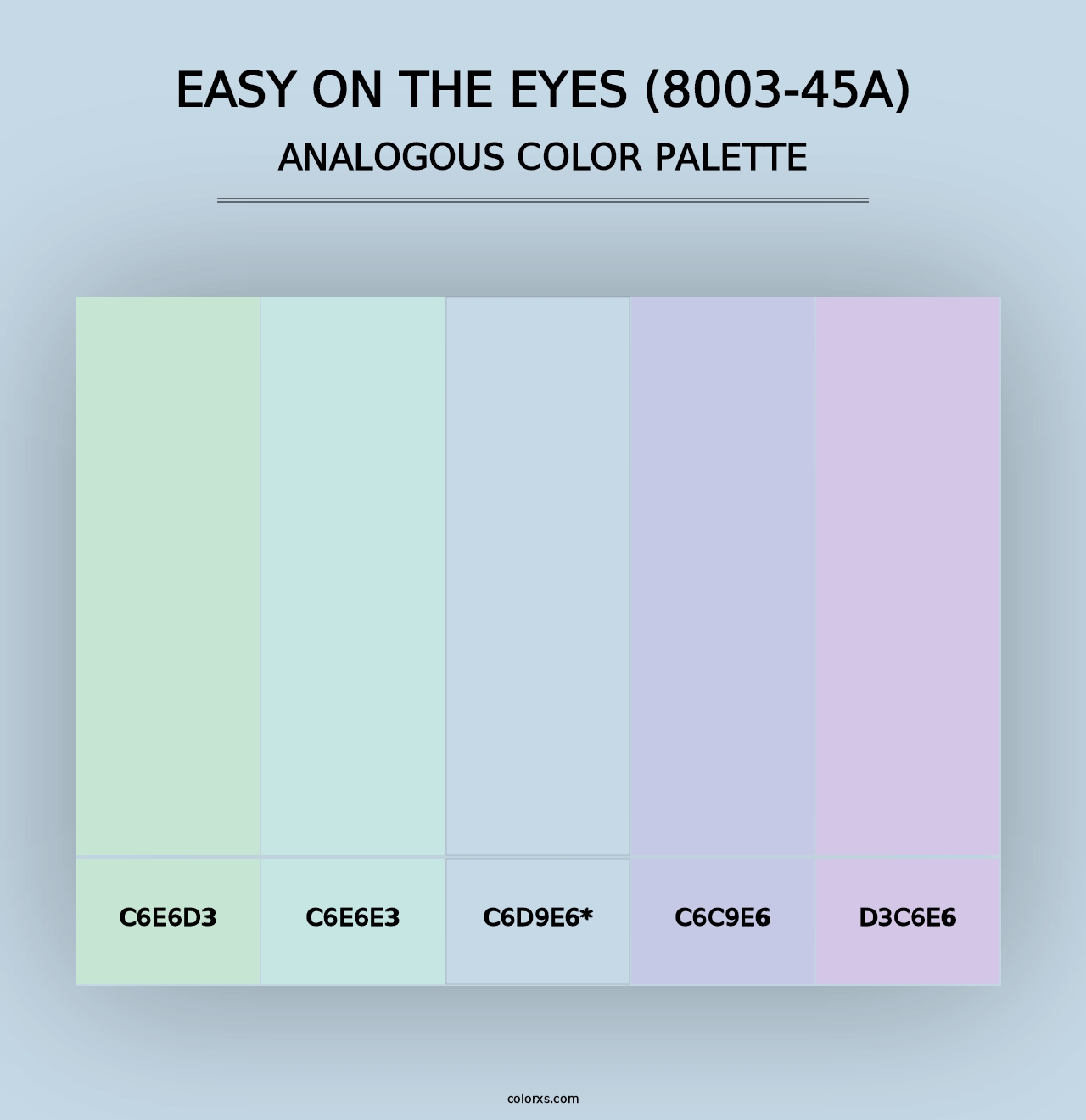 Easy on the Eyes (8003-45A) - Analogous Color Palette