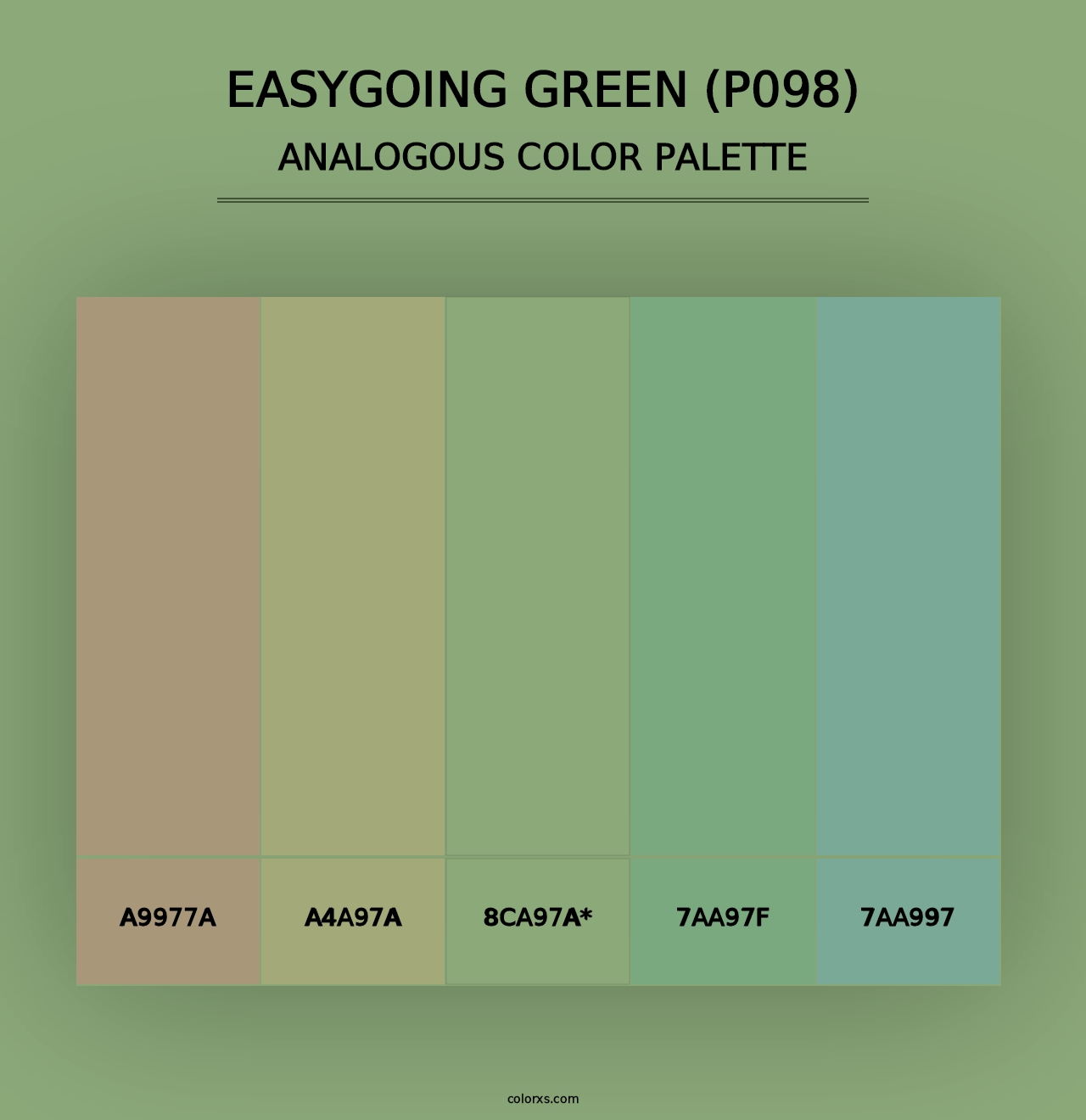 Easygoing Green (P098) - Analogous Color Palette