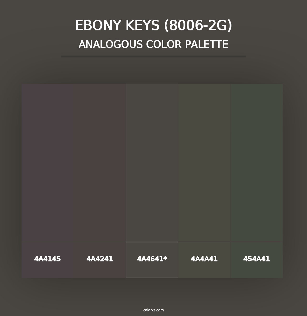 Ebony Keys (8006-2G) - Analogous Color Palette