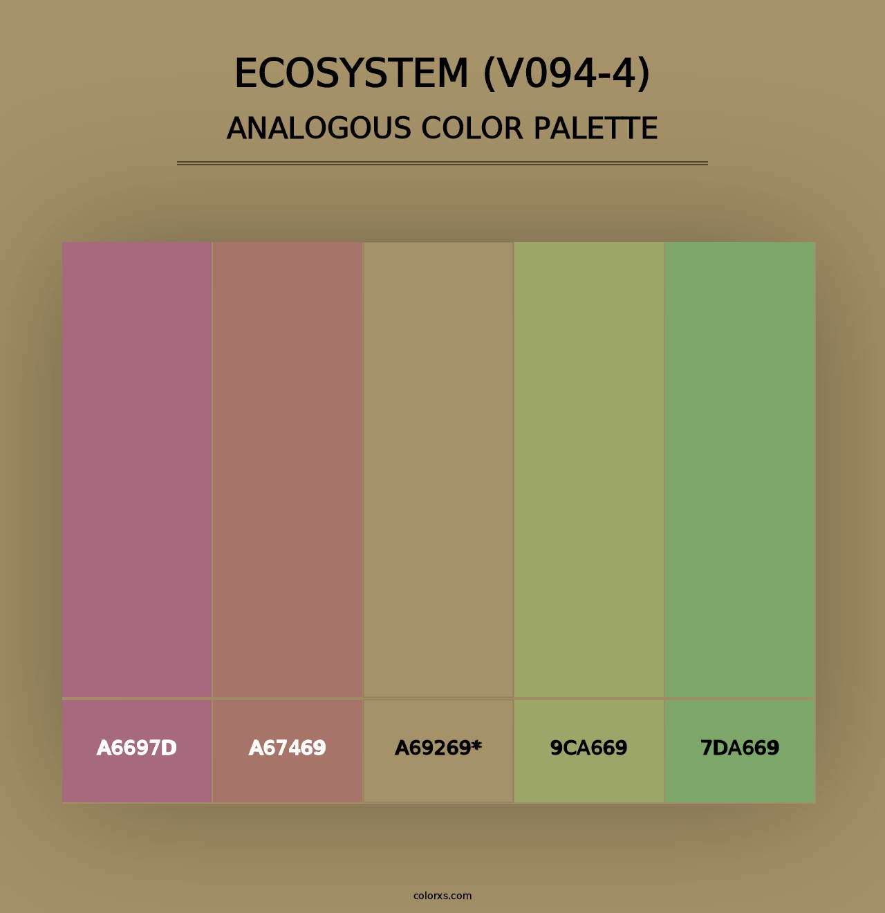 Ecosystem (V094-4) - Analogous Color Palette