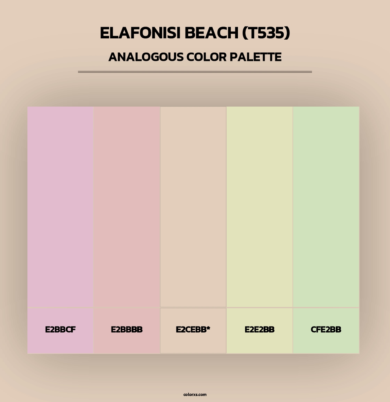 Elafonisi Beach (T535) - Analogous Color Palette