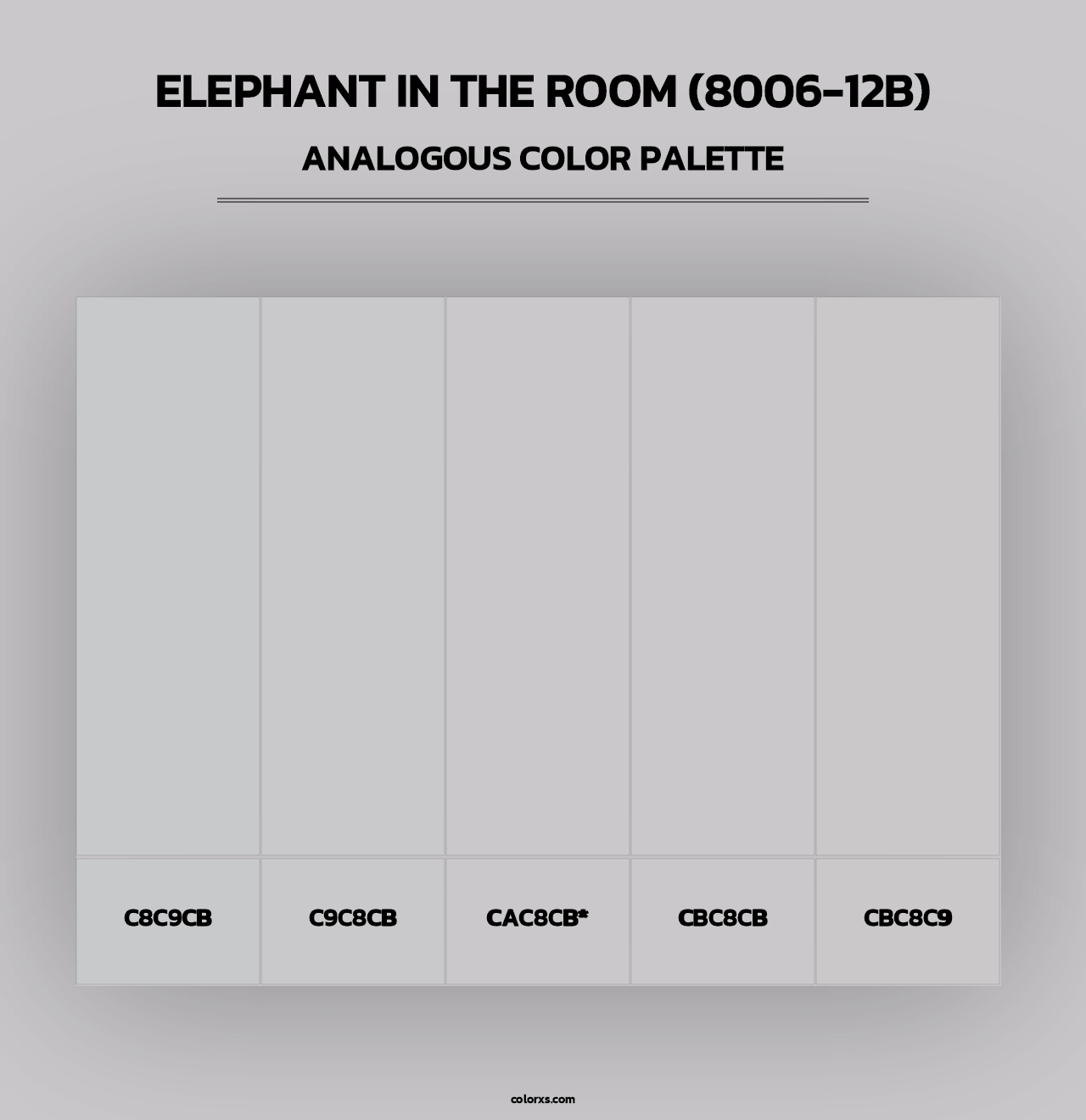 Elephant in the Room (8006-12B) - Analogous Color Palette