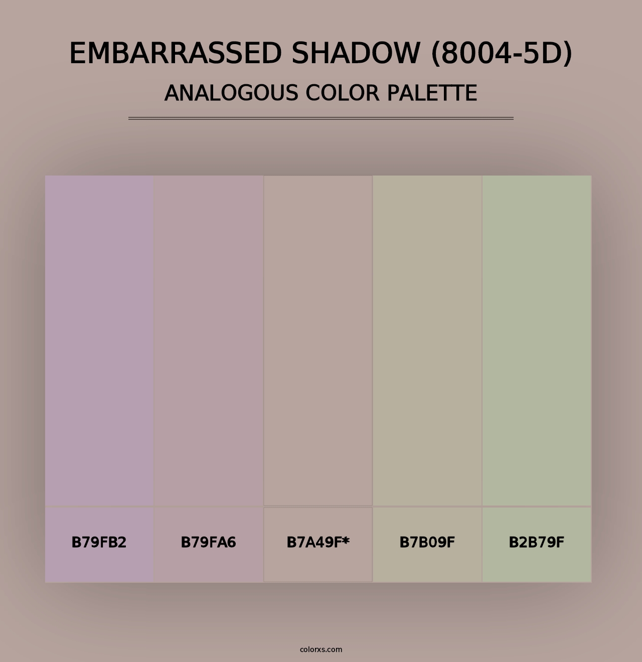 Embarrassed Shadow (8004-5D) - Analogous Color Palette