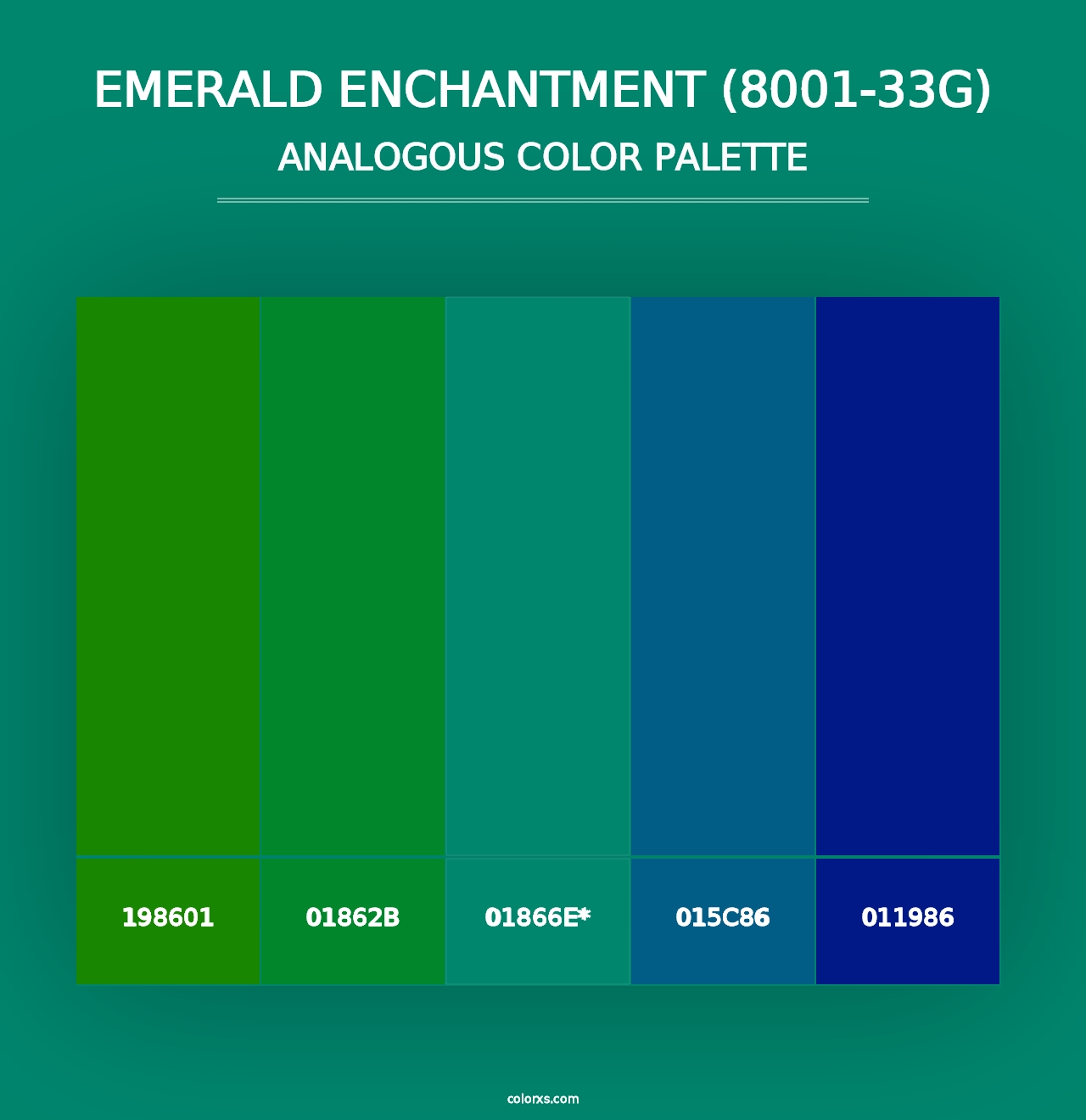 Emerald Enchantment (8001-33G) - Analogous Color Palette