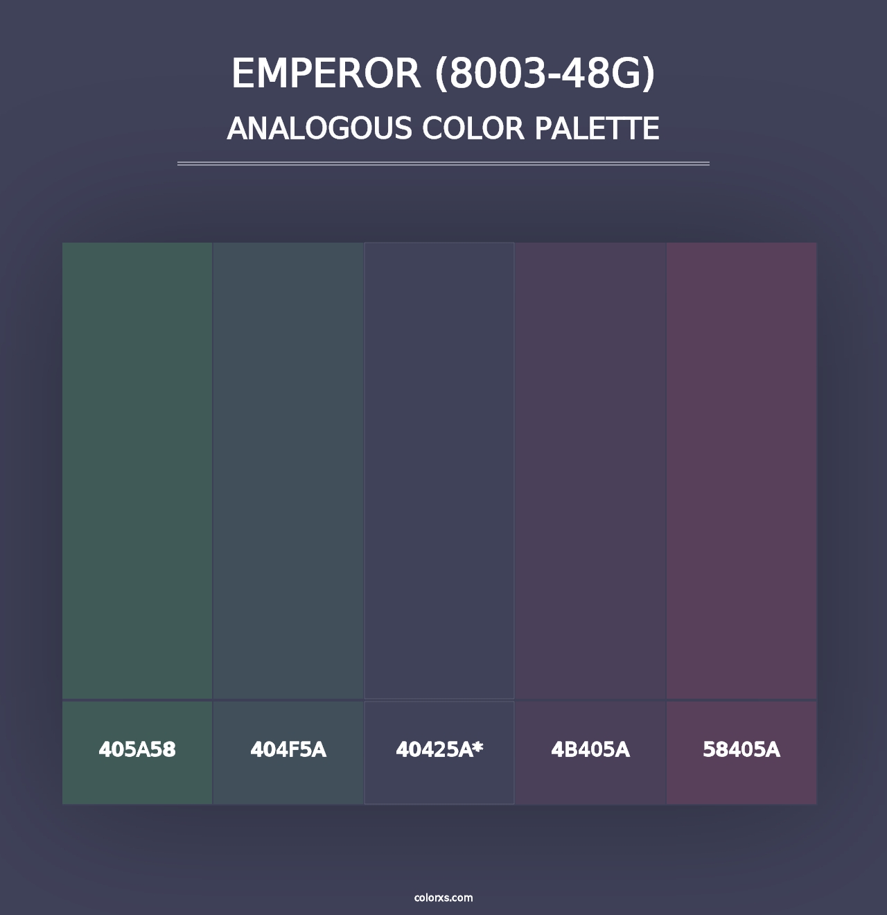 Emperor (8003-48G) - Analogous Color Palette