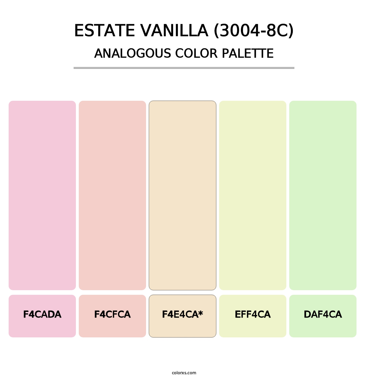 Estate Vanilla (3004-8C) - Analogous Color Palette