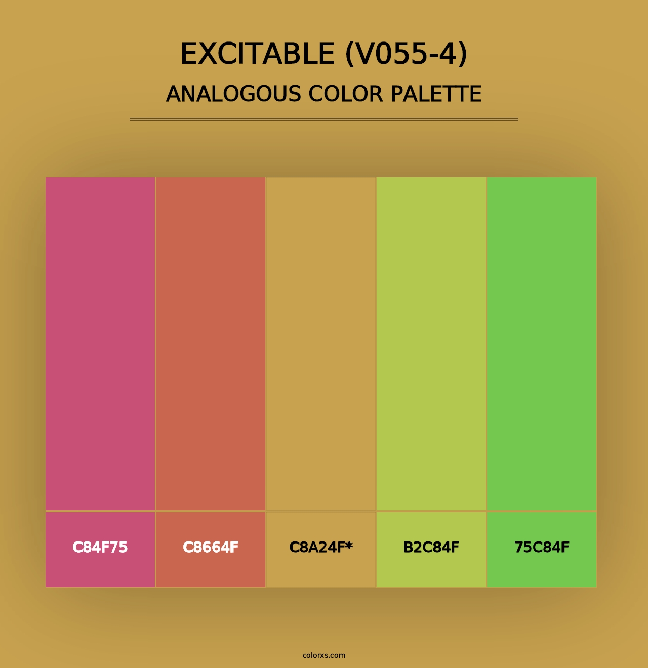 Excitable (V055-4) - Analogous Color Palette