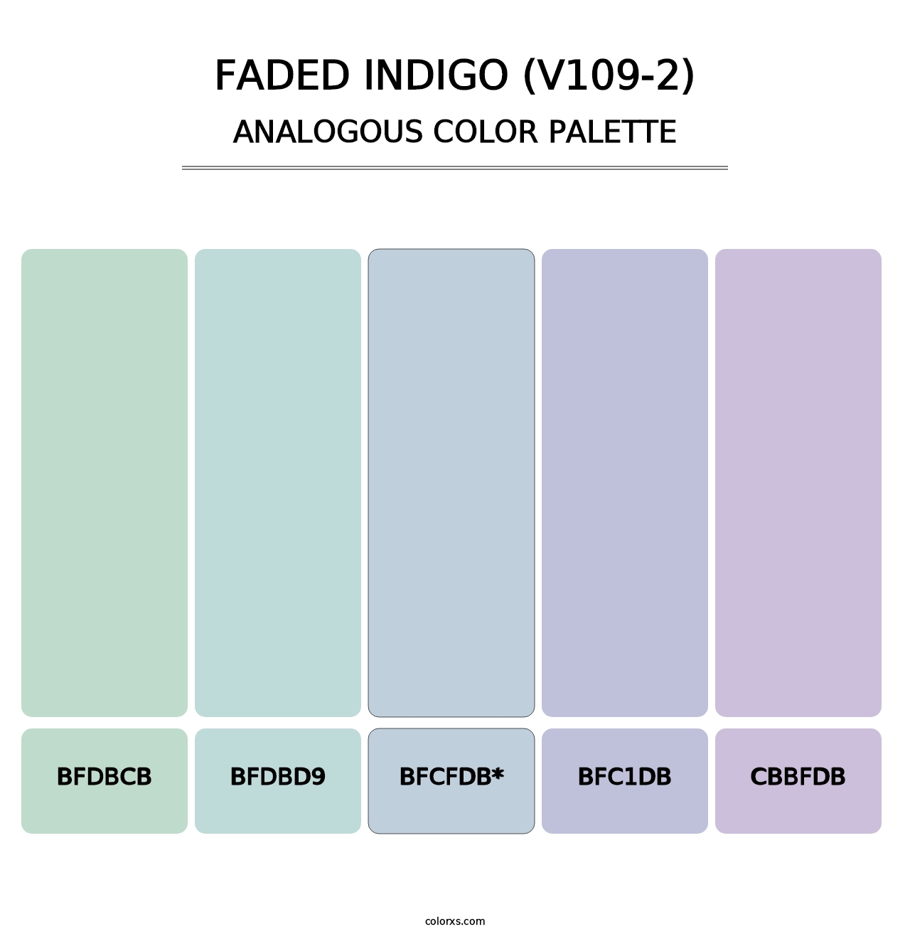 Faded Indigo (V109-2) - Analogous Color Palette