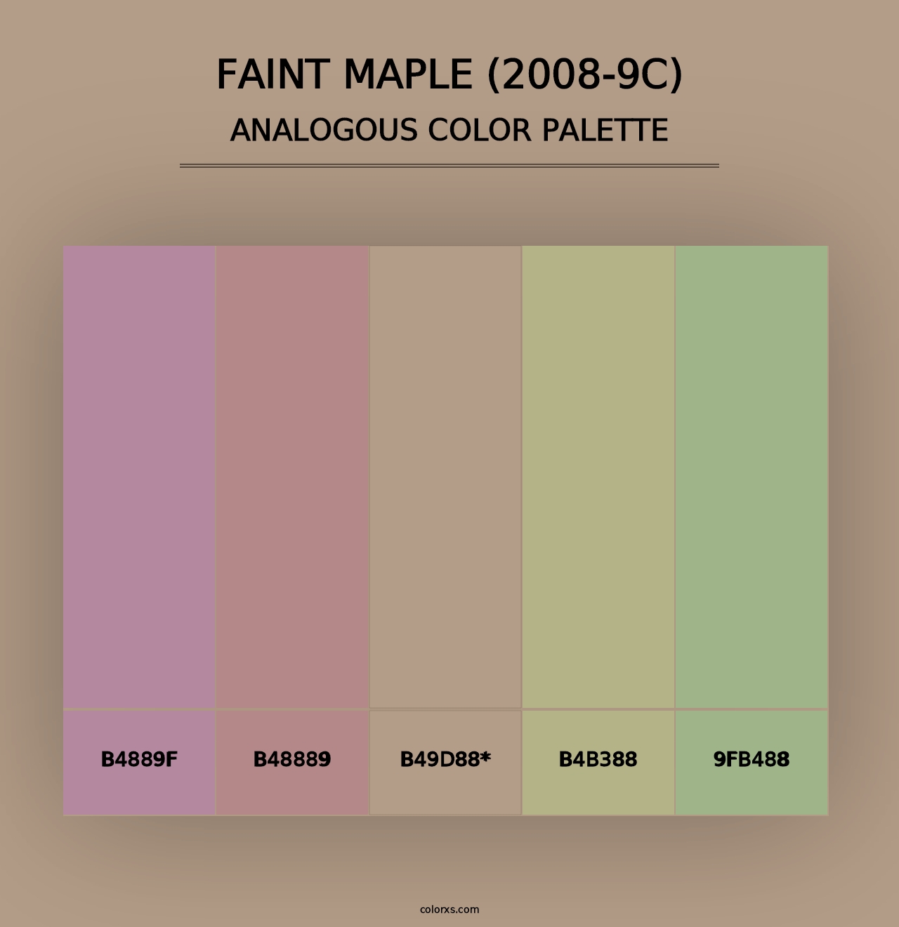 Faint Maple (2008-9C) - Analogous Color Palette