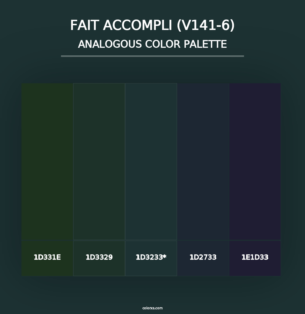 Fait Accompli (V141-6) - Analogous Color Palette