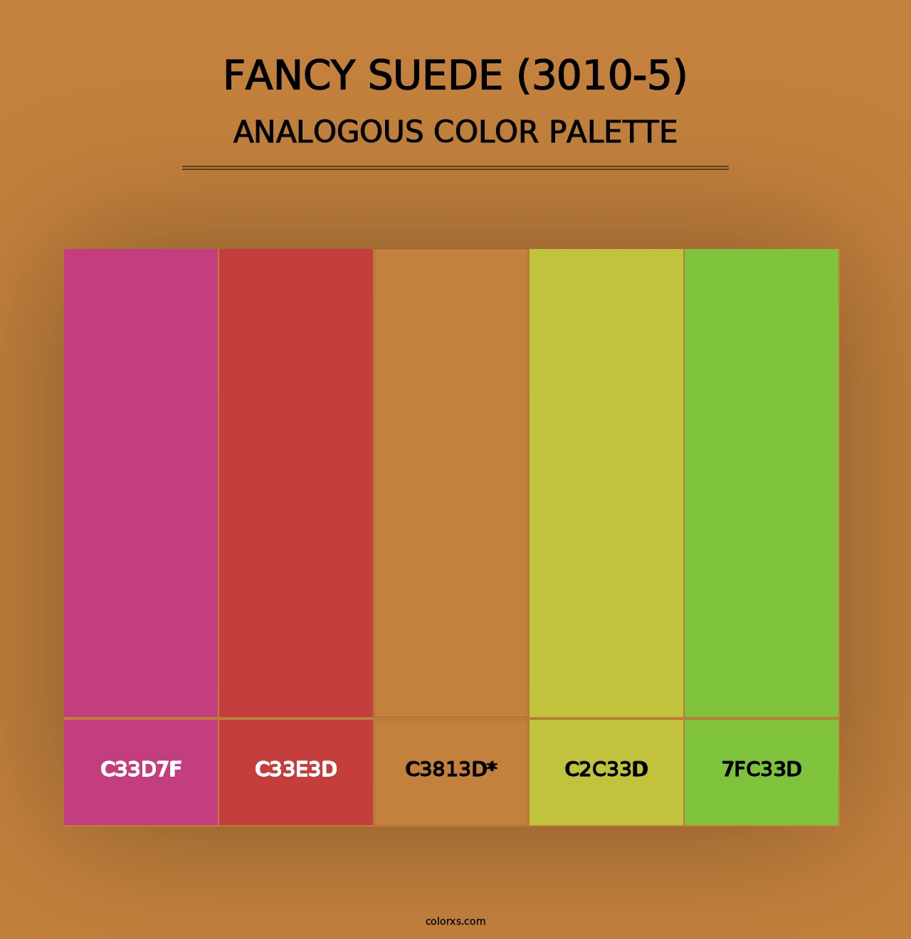 Fancy Suede (3010-5) - Analogous Color Palette