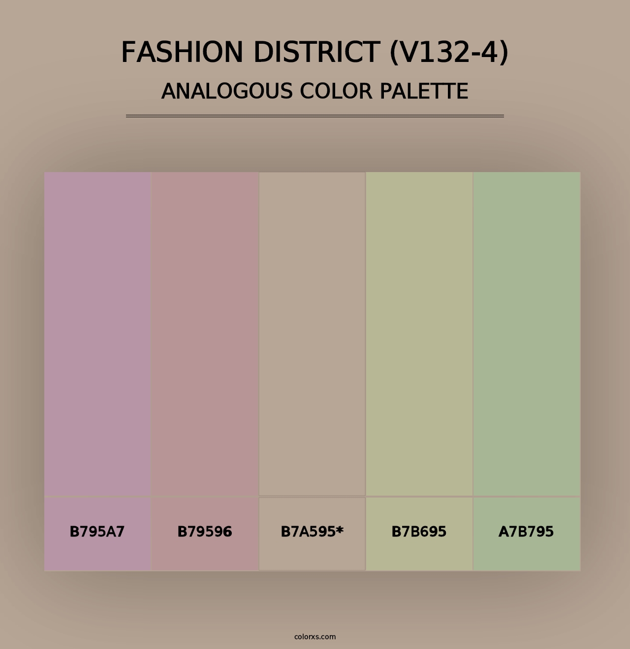 Fashion District (V132-4) - Analogous Color Palette