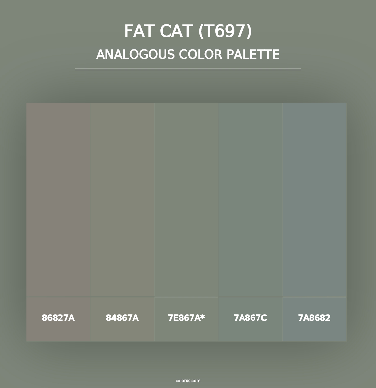 Fat Cat (T697) - Analogous Color Palette