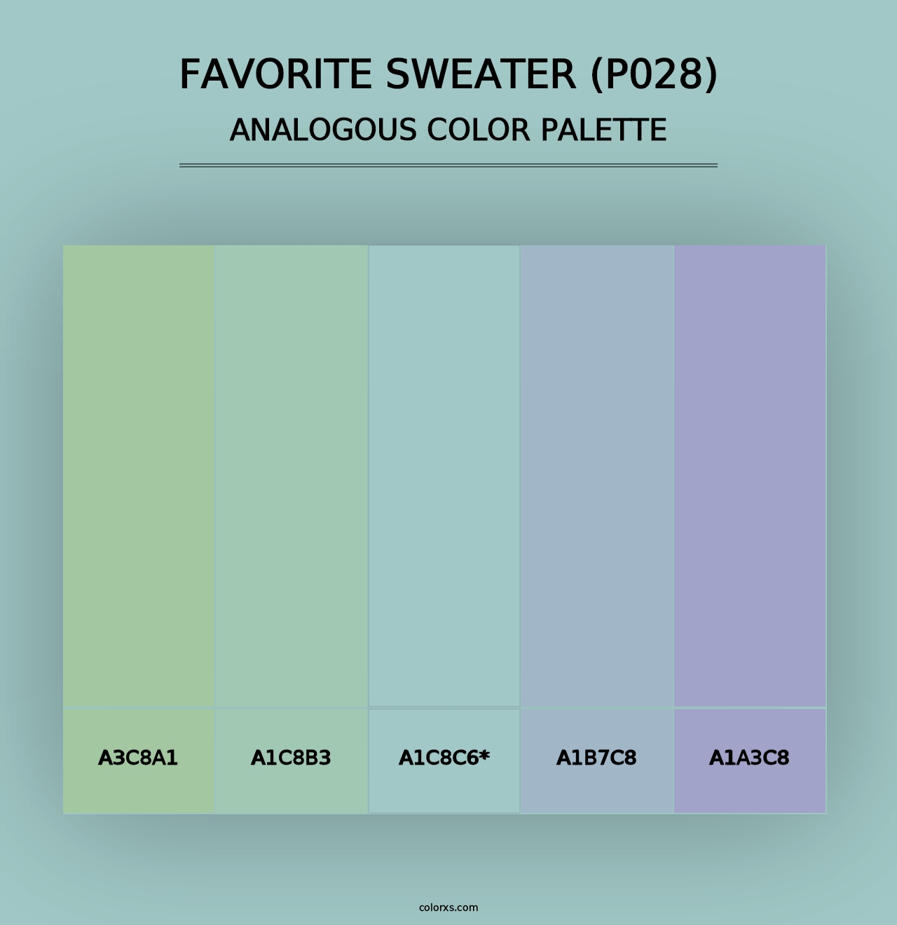 Favorite Sweater (P028) - Analogous Color Palette