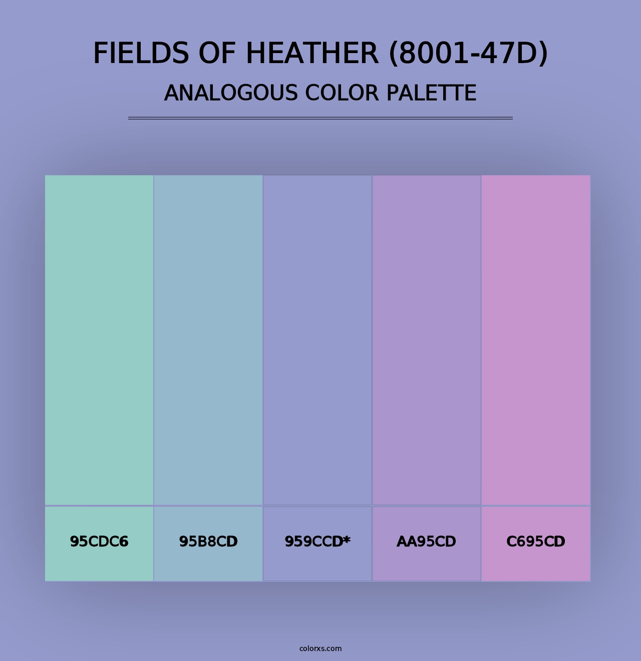 Fields of Heather (8001-47D) - Analogous Color Palette