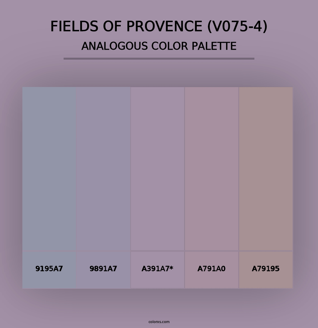 Fields of Provence (V075-4) - Analogous Color Palette