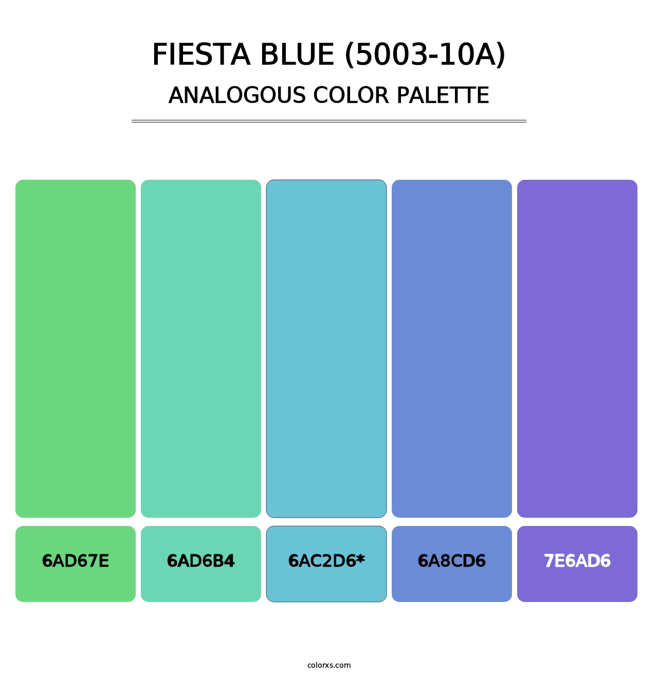 Fiesta Blue (5003-10A) - Analogous Color Palette