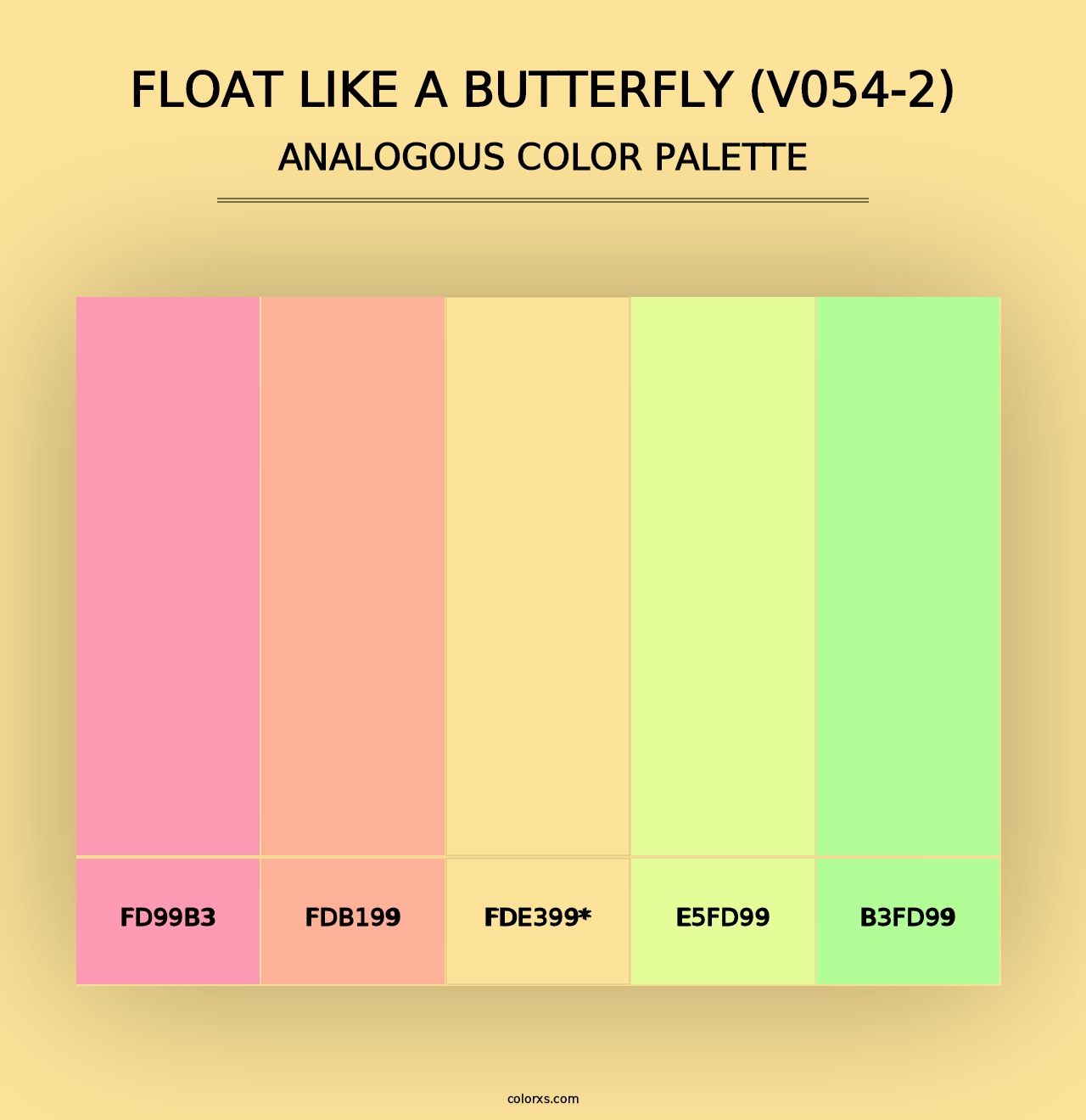 Float Like a Butterfly (V054-2) - Analogous Color Palette