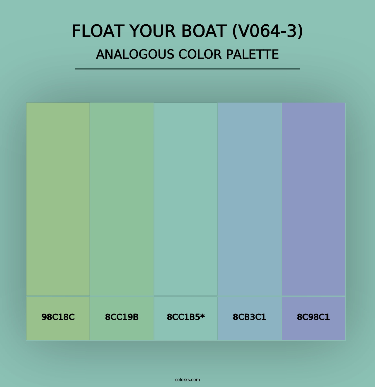 Float Your Boat (V064-3) - Analogous Color Palette