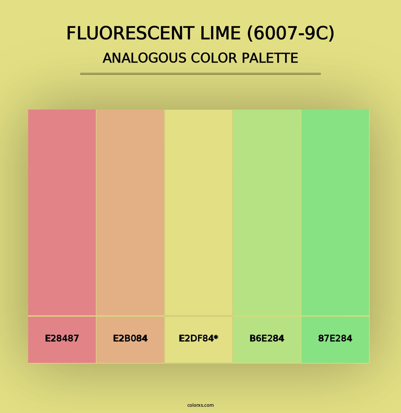 Fluorescent Lime (6007-9C) - Analogous Color Palette