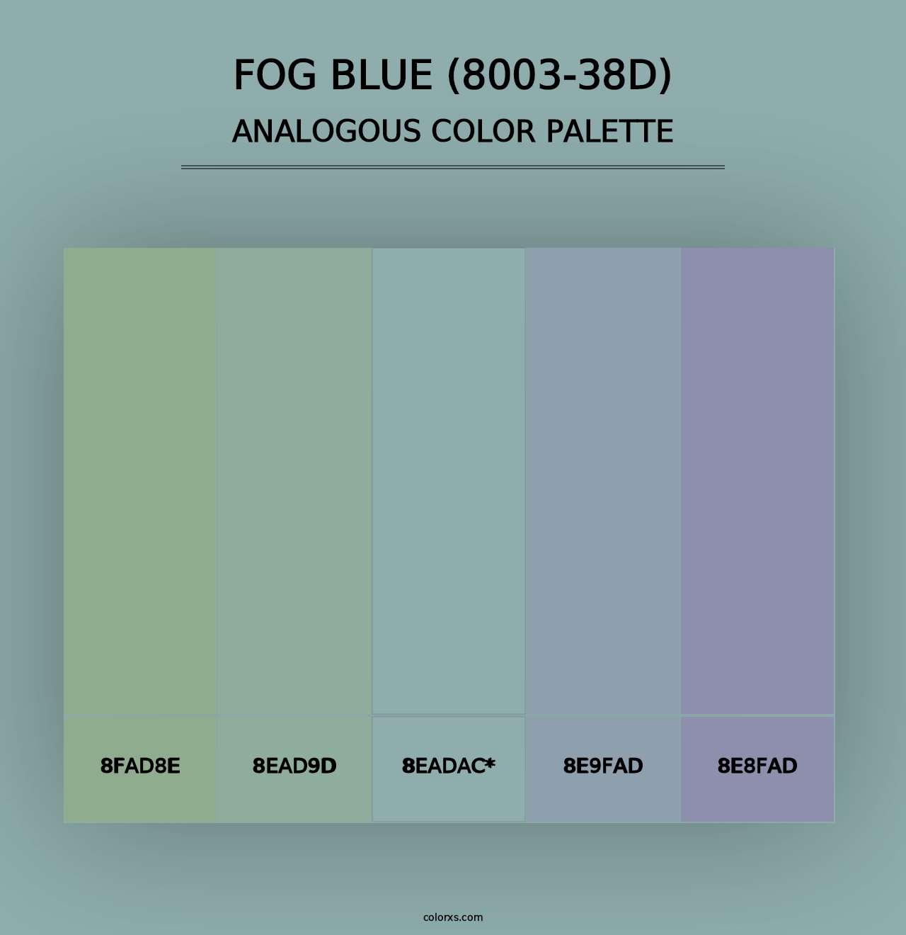 Fog Blue (8003-38D) - Analogous Color Palette