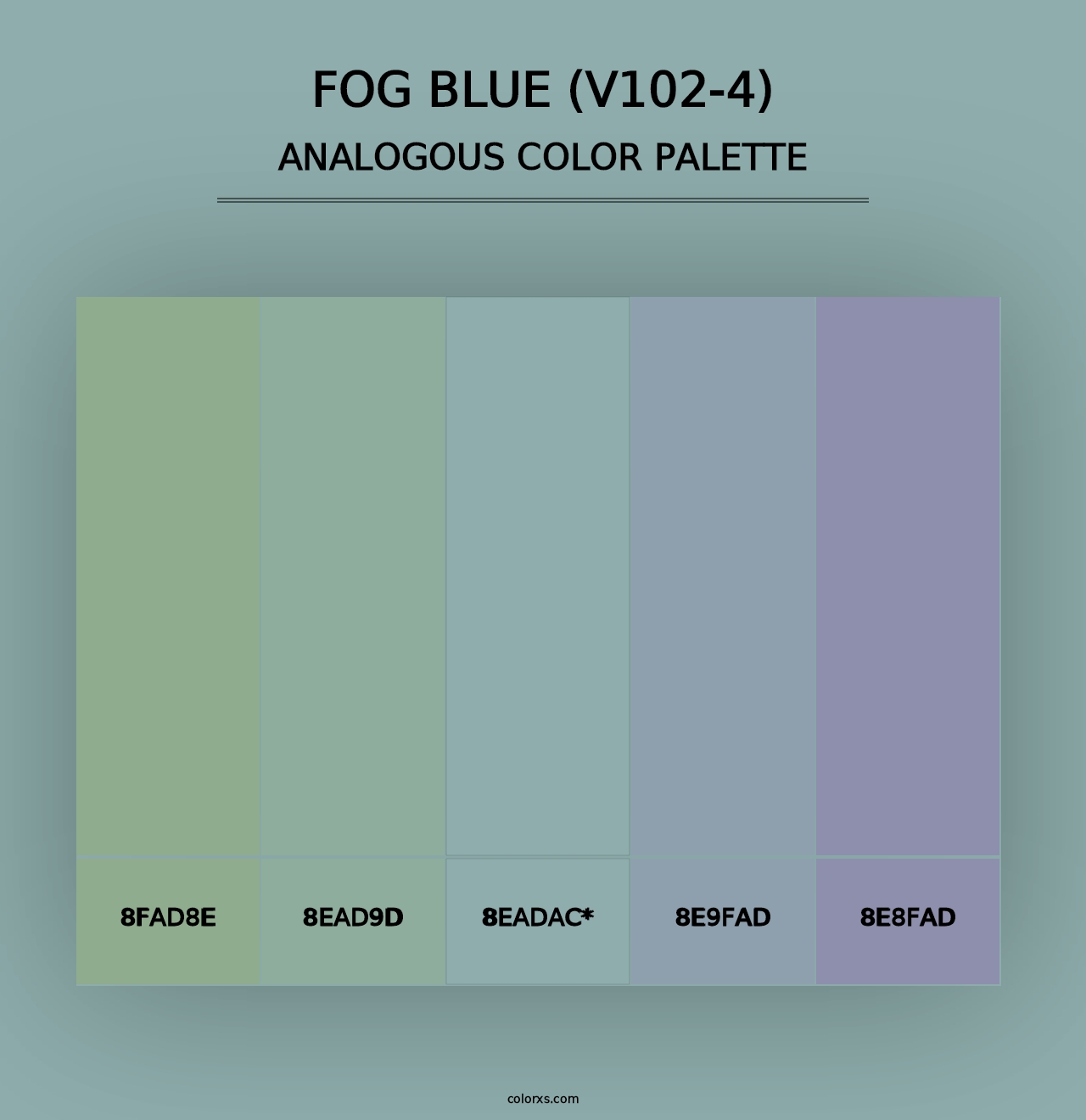 Fog Blue (V102-4) - Analogous Color Palette