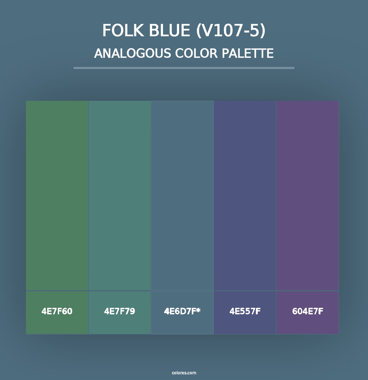 Folk Blue (V107-5) - Analogous Color Palette