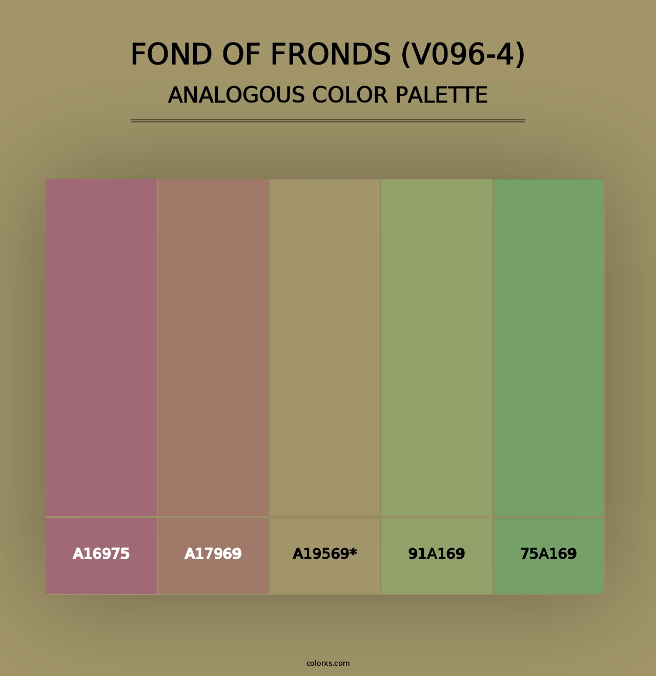 Fond of Fronds (V096-4) - Analogous Color Palette