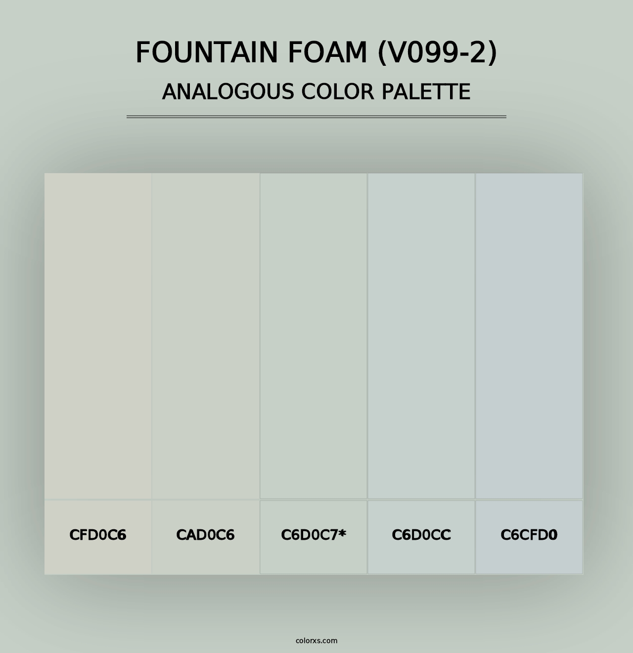 Fountain Foam (V099-2) - Analogous Color Palette