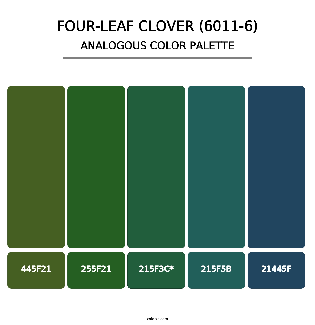 Four-Leaf Clover (6011-6) - Analogous Color Palette