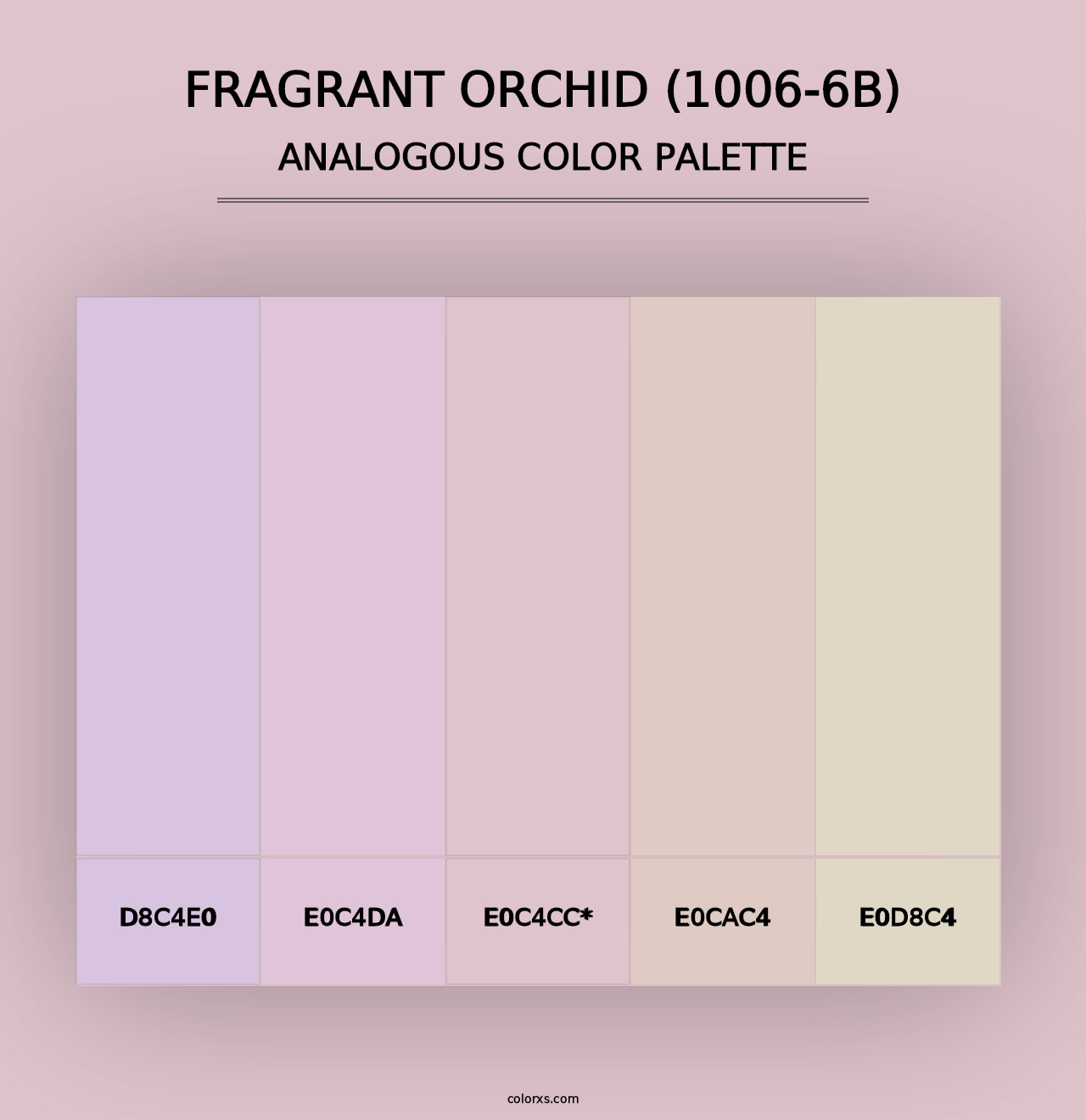 Fragrant Orchid (1006-6B) - Analogous Color Palette